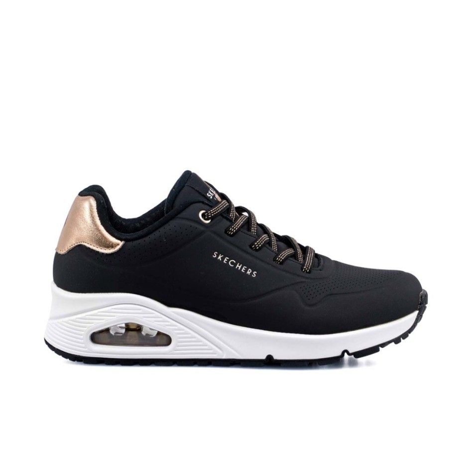 Γυναικεία Sneakers Μαύρα - Skechers Uno Shimmer Away 