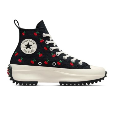 Γυναικεία Sneakers Μαύρα - Converse Run Star Hike Platform Cherries