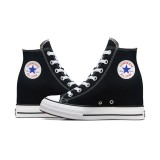 Γυναικεία Sneakers Μαύρα - Converse Chuck Taylor All Star Classic Wedge Platform Εικόνα 3