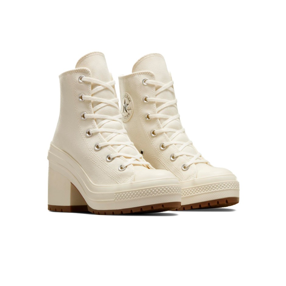 Γυναικεία Sneakers Εκρού - Converse Chuck 70 De Luxe Heel Platform