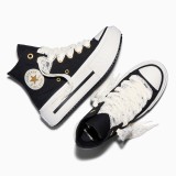 Γυναικεία Sneakers Μαύρα - Converse Chuck Taylor All Star Lift Double Stack Lace Εικόνα 2