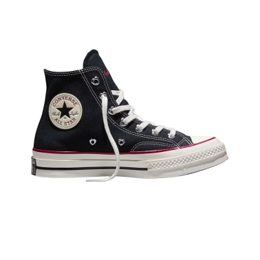 Γυναικεία Sneakers Μαύρα - Converse Chuck 70 Hearts