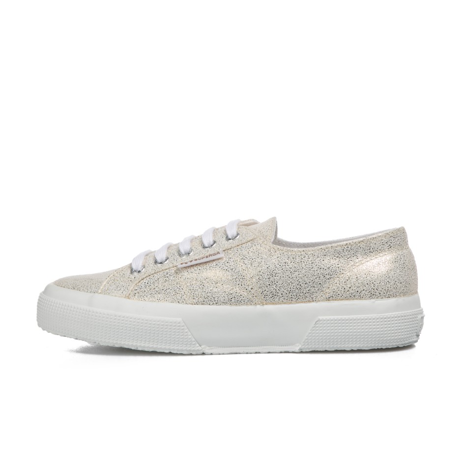 SUPERGA 2750-JERSEYFROSTLAMEW S00FPX0-G70 Λευκό