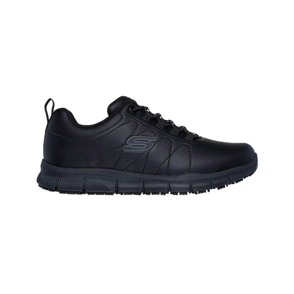 SKECHERS BUNGEE SLIP RESISTANT ATHLETIC 108214-BLK Black