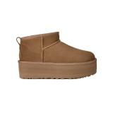 Γυναικεία Μποτάκια Καφέ - UGG Classic Ultra Mini Platform Εικόνα 