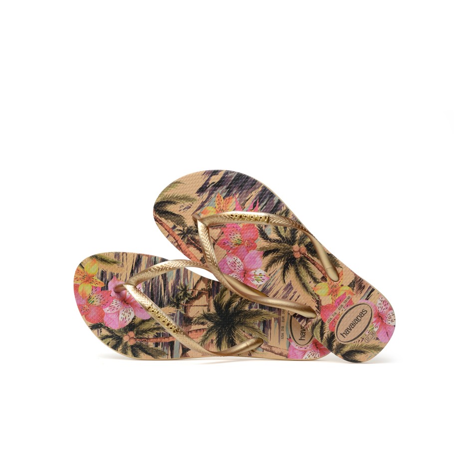 HAVAIANAS SLIM TROPICAL 4122111-0092 Gold