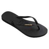 HAVAIANAS SLIM LOGO METALLIC 4119875-1924 Black Image 2