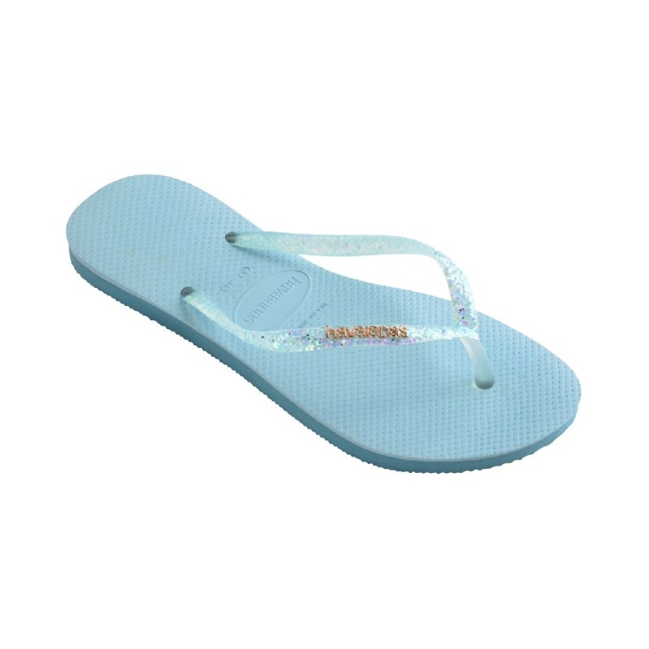 HAVAIANAS SLIM GLITTER FLOURISH Σιελ