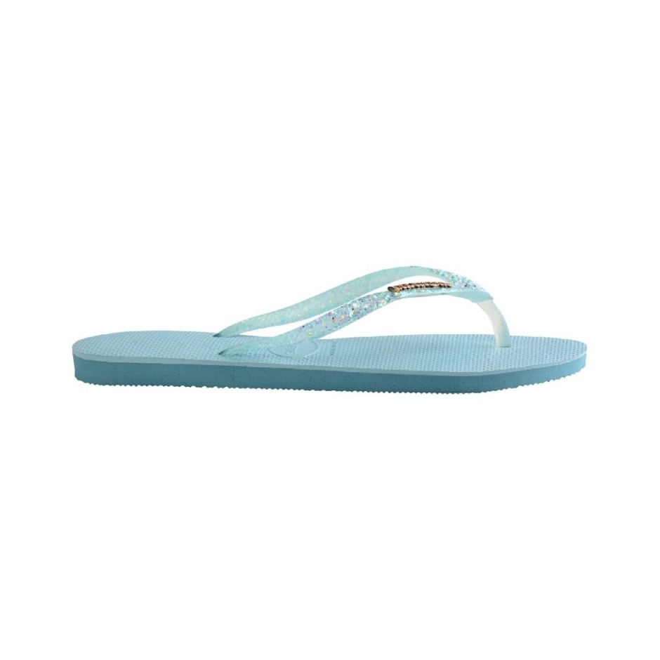 HAVAIANAS SLIM GLITTER FLOURISH Σιελ