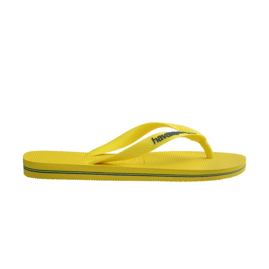 Γυναικείες Σαγιονάρες Κίτρινες - Havaianas Brazil Logo Neon