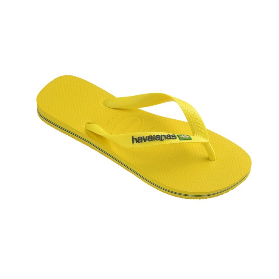 Γυναικείες Σαγιονάρες Κίτρινες - Havaianas Brazil Logo Neon