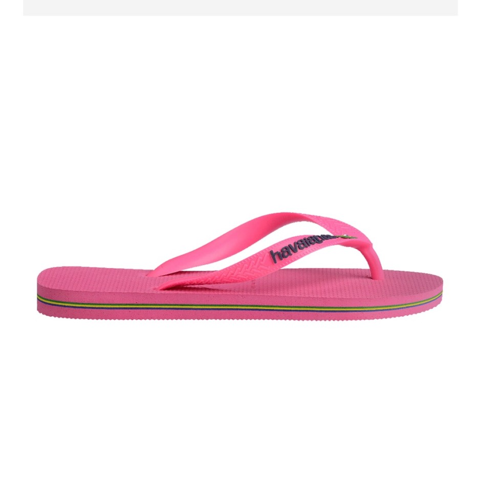 Γυναικείες Σαγιονάρες Φούξια - Havaianas Brazil Logo Neon