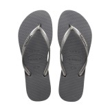 HAVAIANAS SLIM LOGO METALLIC 4119875-5178 Grey Image 3