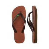 Γυναικείες Σαγιονάρες Καφέ - Havaianas Brasil Logo Εικόνα 4