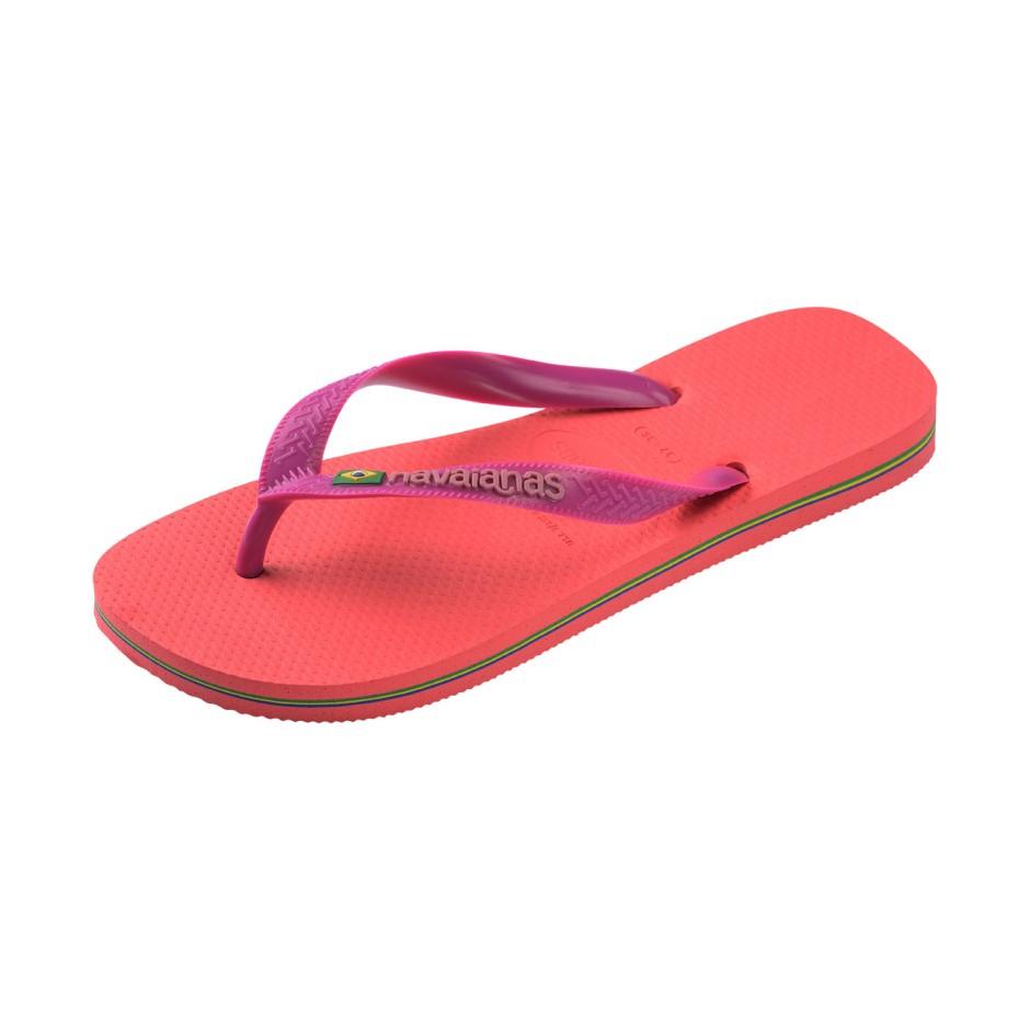 Γυναικείες Σαγιονάρες Κοραλί - Havaianas Brasil Logo