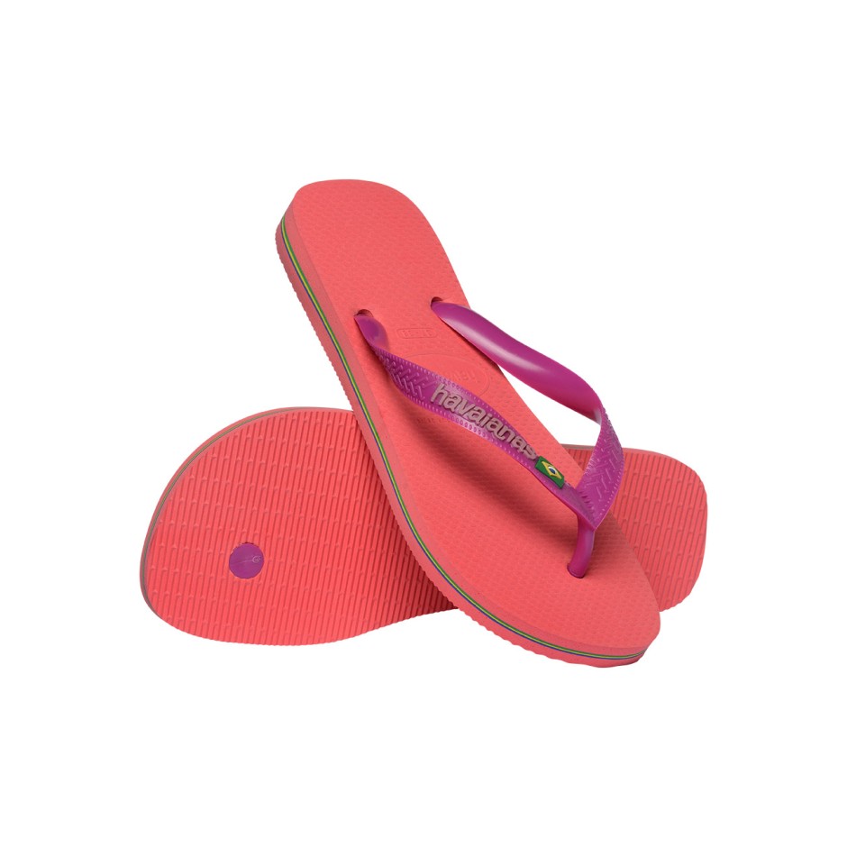 Γυναικείες Σαγιονάρες Κοραλί - Havaianas Brasil Logo