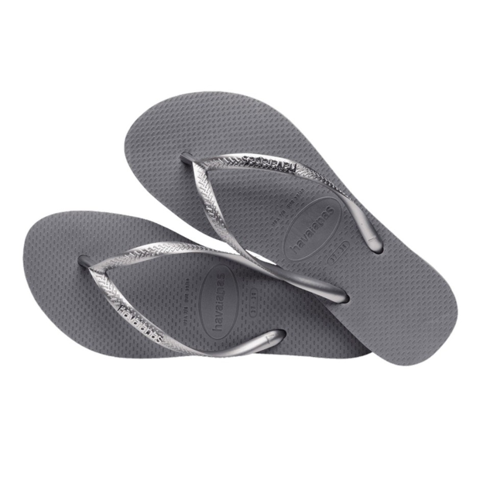 HAVAIANAS SLIM LOGO METALLIC 4119875-5178 Grey