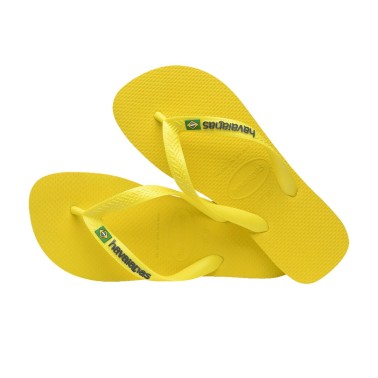 Γυναικείες Σαγιονάρες Κίτρινες - Havaianas Brazil Logo Neon