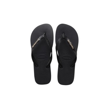 HAVAIANAS TOP LOGO METALLIC 4127244-1069 Black