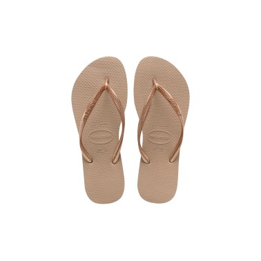 Γυναικείες Σαγιονάρες Ροζ Χρυσές - Havaianas Slim
