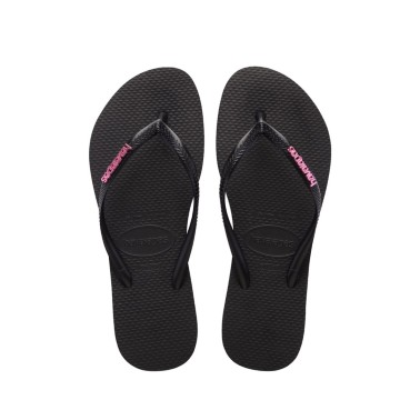 HAVAIANAS HAV. SLIM LOGO METALLIC 4119875-1094 Black