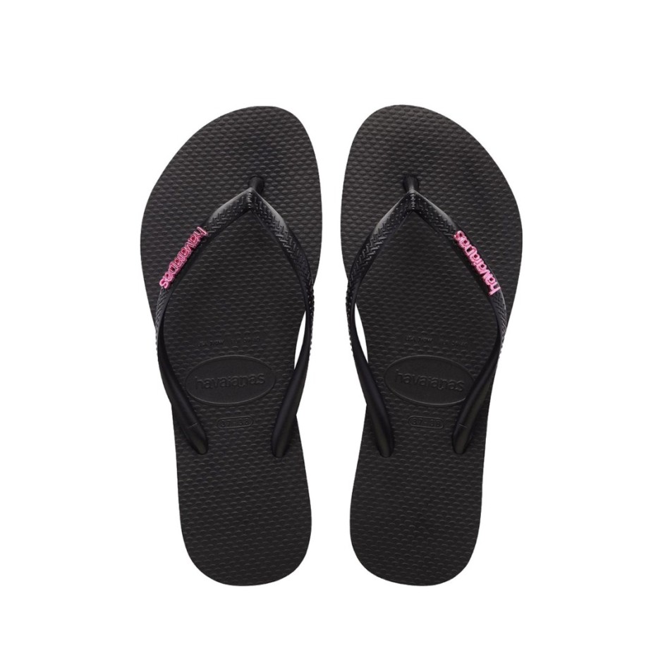 HAVAIANAS HAV. SLIM LOGO METALLIC 4119875-1094 Black