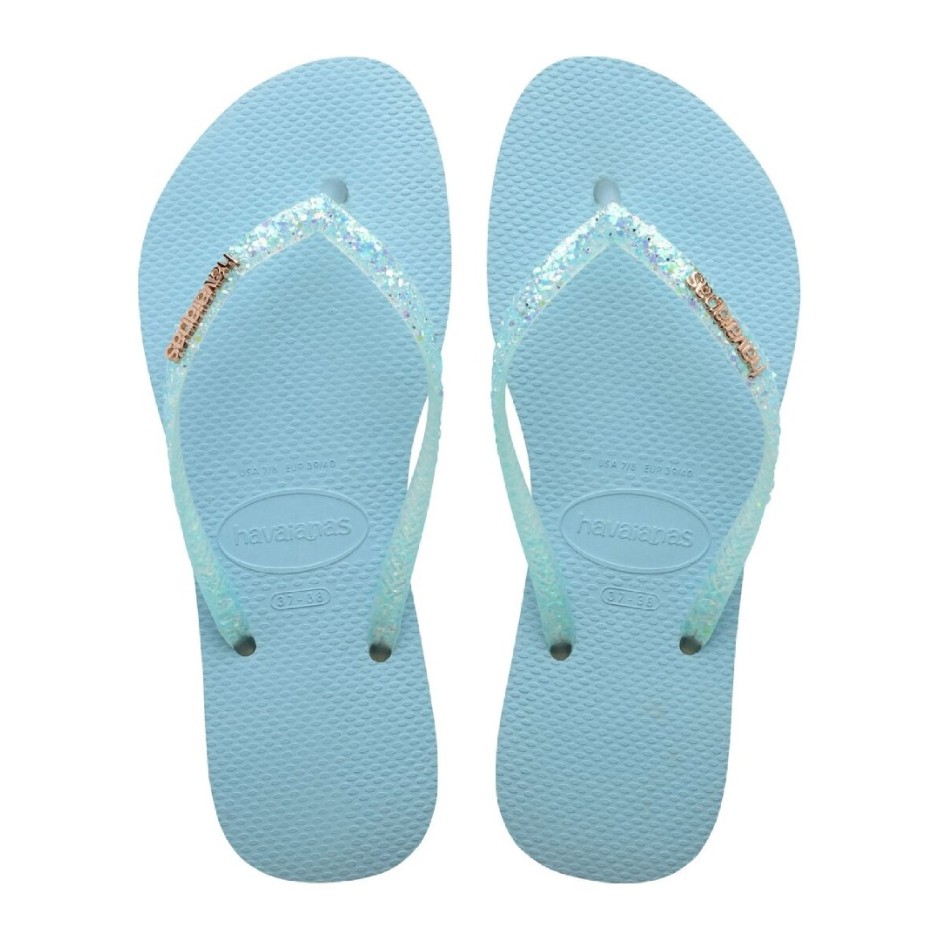 HAVAIANAS SLIM GLITTER FLOURISH 4147122 Siel