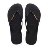 HAVAIANAS SLIM LOGO METALLIC 4119875-1924 Black Image 