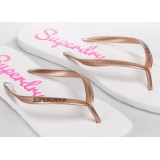 SUPERDRY SUPER SLEEK FLIP FLOP GF3156TT-J2H Λευκό