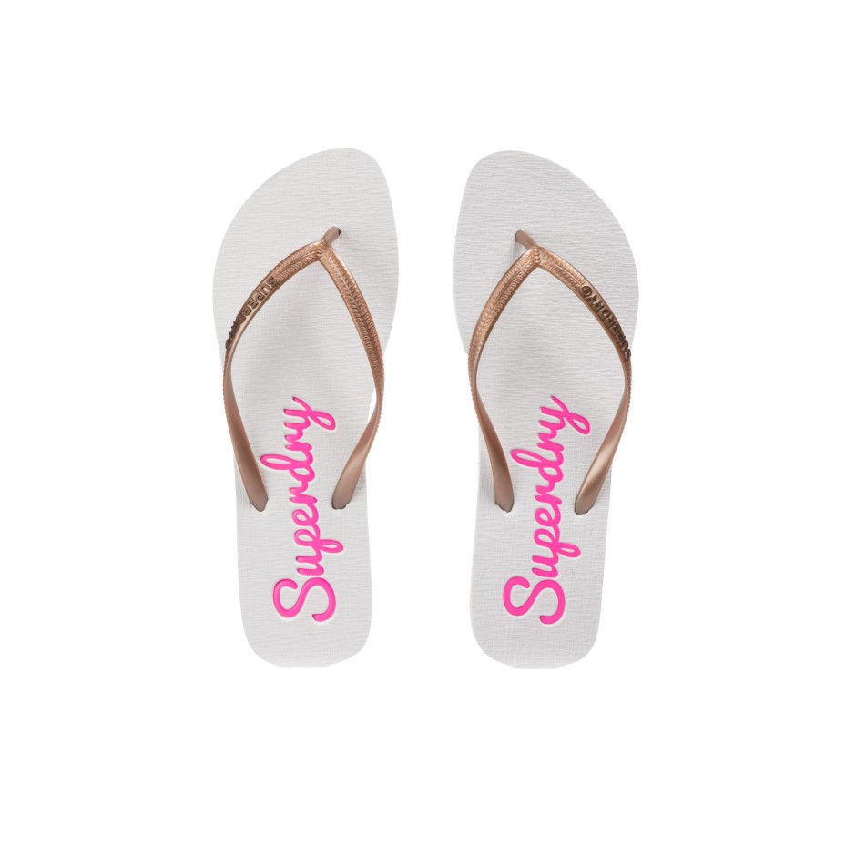 SUPERDRY SUPER SLEEK FLIP FLOP GF3156TT-J2H Λευκό