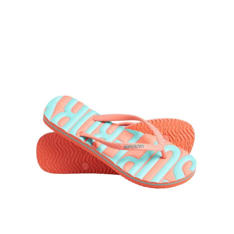 SUPERDRY VINTAGE VEGAN FLIP FLOPS WF310197A-01R Coral