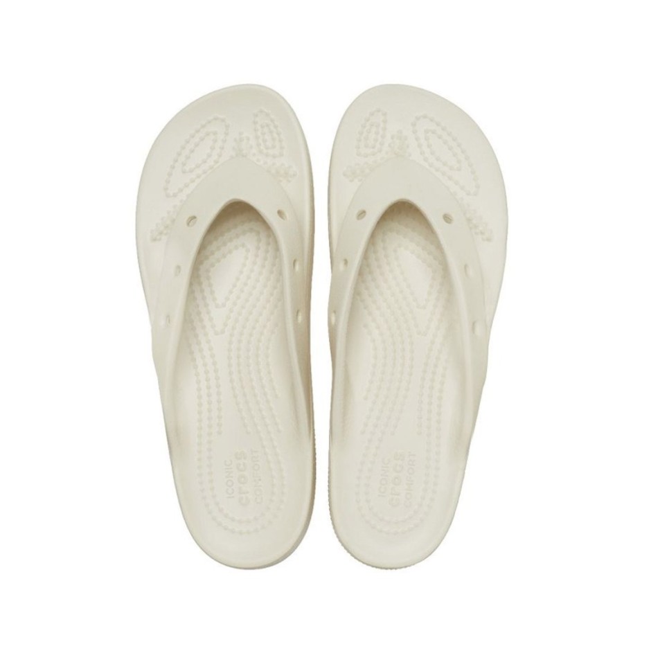Crocs Classic Platform Μπεζ - Γυναικείες Σαγιονάρες 