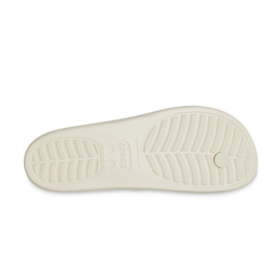 Crocs Classic Platform Μπεζ - Γυναικείες Σαγιονάρες 