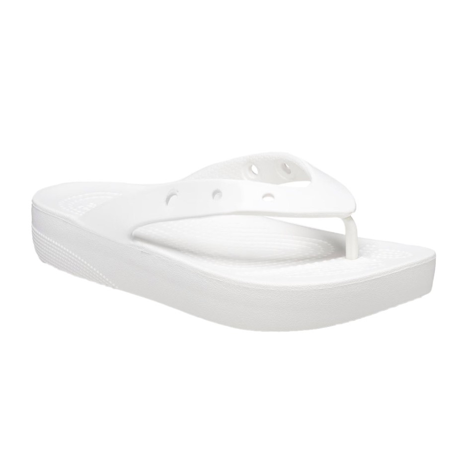 CROCS CLASSIC PLATFORM FLIP W 207714-100 White