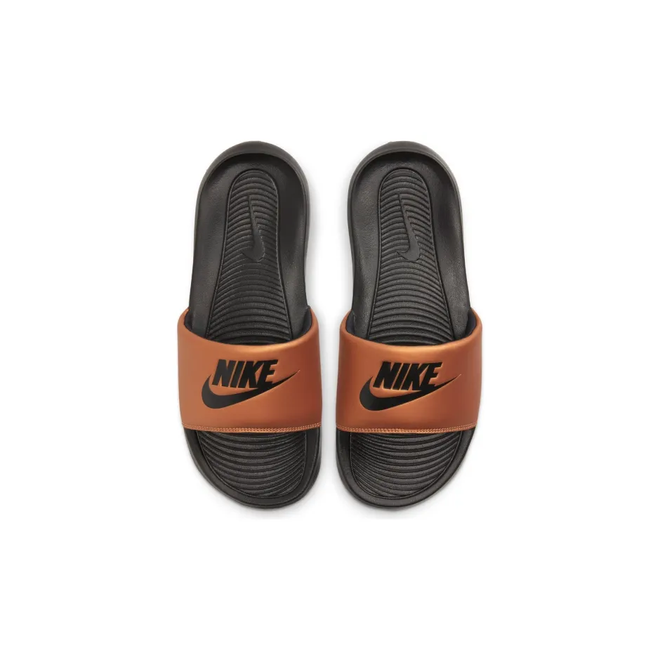 Pink and hotsell gold nike slides