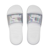 PUMA POPCAT 20 IRIDESCENT SLIDES Λευκό