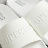 SUPERDRY CODE LOGO POOL SLIDERS Λευκό