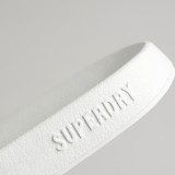 SUPERDRY CODE LOGO POOL SLIDERS Λευκό