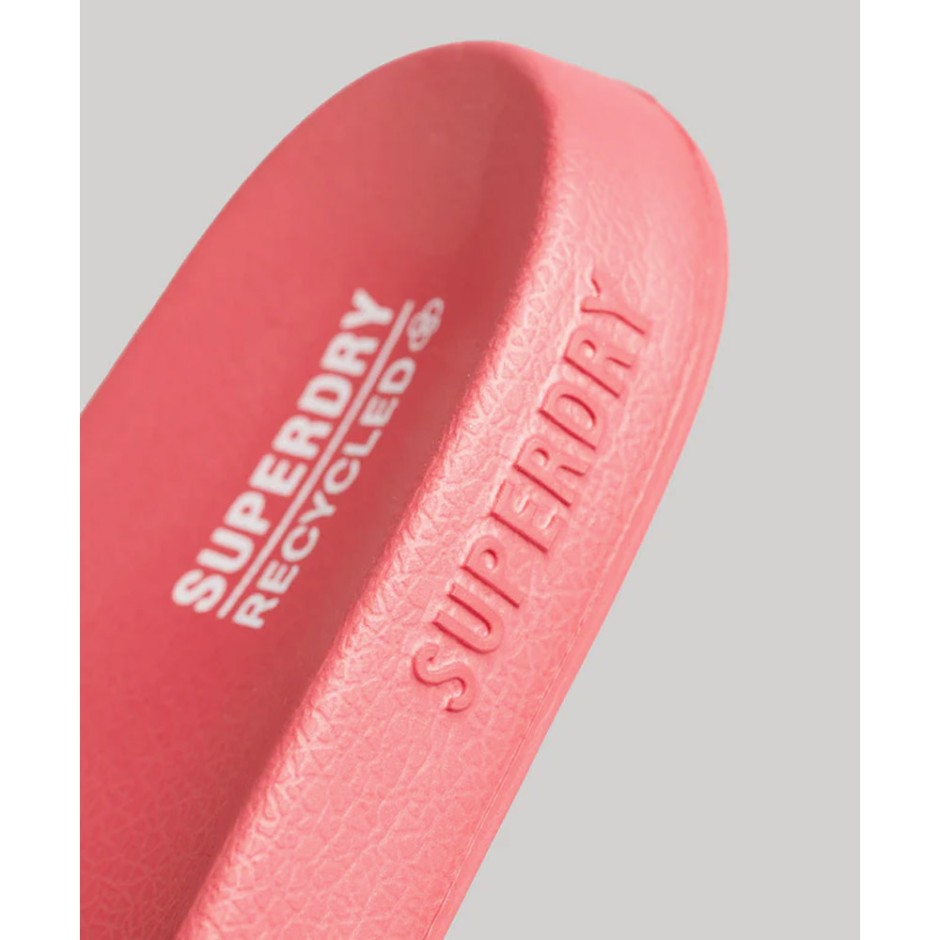 SUPERDRY CODE LOGO POOL SLIDERS ΡΟΖ
