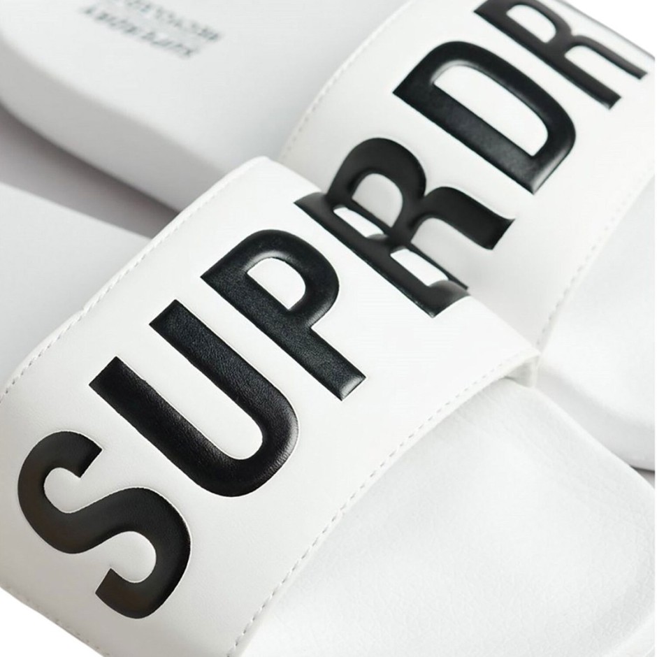 Γυναικείες Παντόφλες Λευκές - Superdry Core Vegan Pool Slide