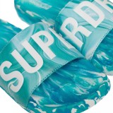 Γυναικείες Παντόφλες Σιέλ - Superdry Marble Vegan Pool