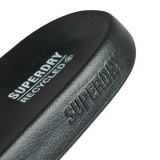Γυναικείες Παντόφλες Μαύρες - Superdry Logo Vegan Pool  Εικόνα 1