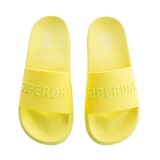 SUPERDRY D2 SDRY LOGO VEGAN POOL SLIDE WF310216A-9MO Yellow Image 