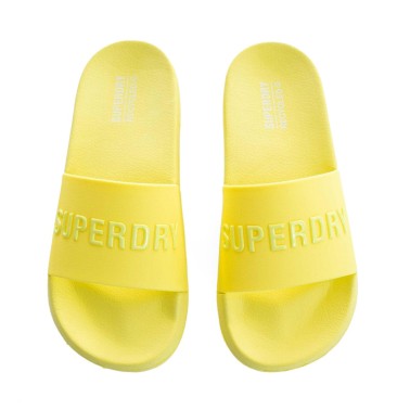 Γυναικείες Παντόφλες Κίτρινες - Superdry Logo Vegan Pool