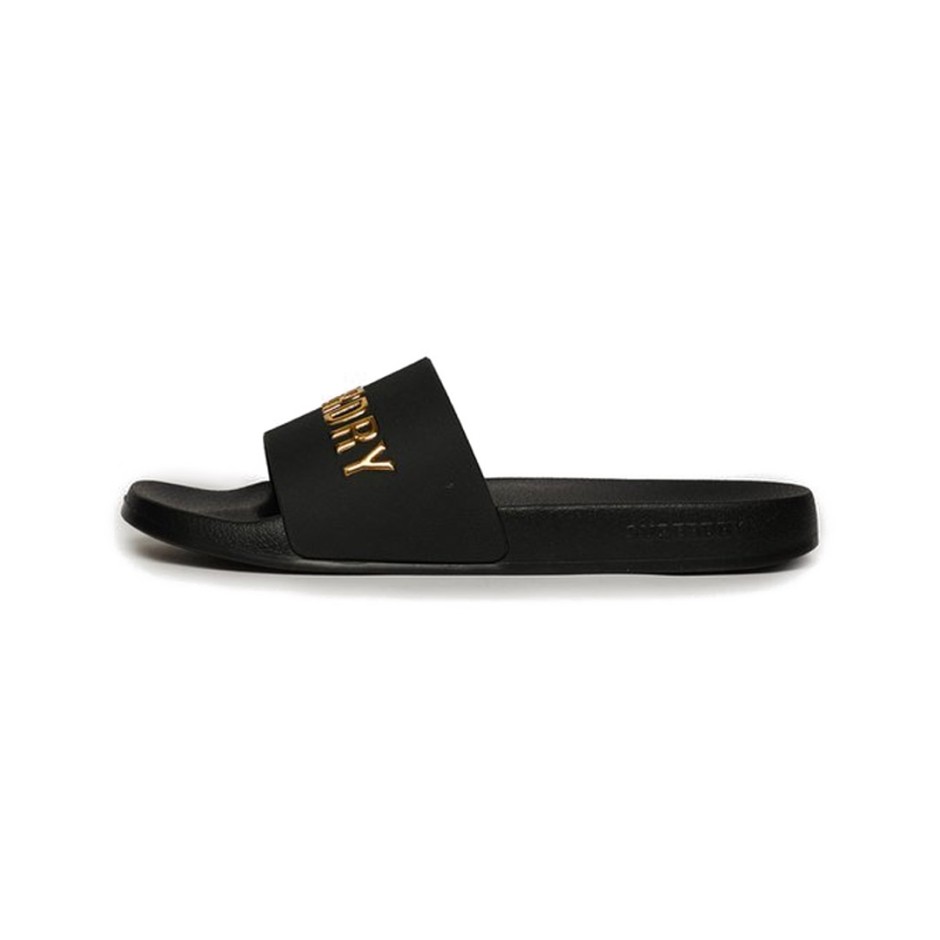 SUPERDRY LUXE LOGO POOL SLIDE WF310243A-18A Black