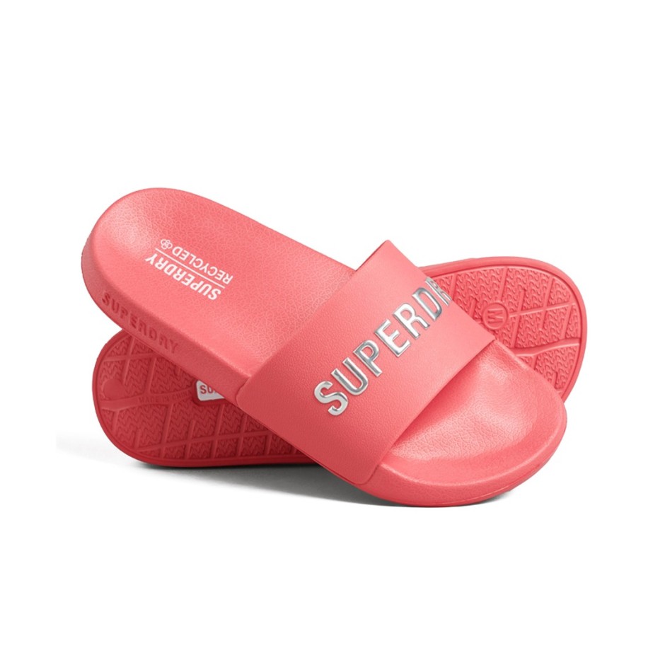 SUPERDRY CODE LOGO POOL SLIDERS WF310185A-T7G Pink