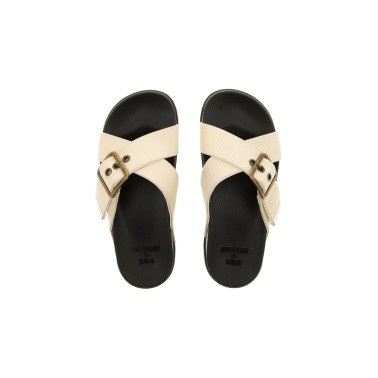 SUPERDRY SQUARE BUCKLE SLIDE WF310121A-11L Ecru