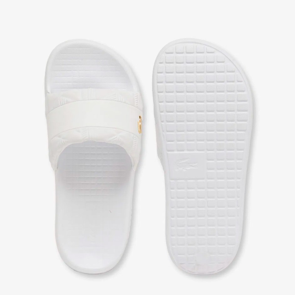 Γυναικείες Παντόφλες Λευκές - Lacoste Serve Slide Hybrid