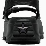 Γυναικεία Σανδάλια Μαύρα - Converse Run Star Sandal Platform Leather Εικόνα 2