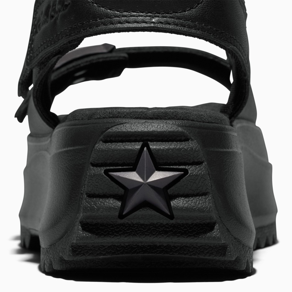 Γυναικεία Σανδάλια Μαύρα - Converse Run Star Sandal Platform Leather
